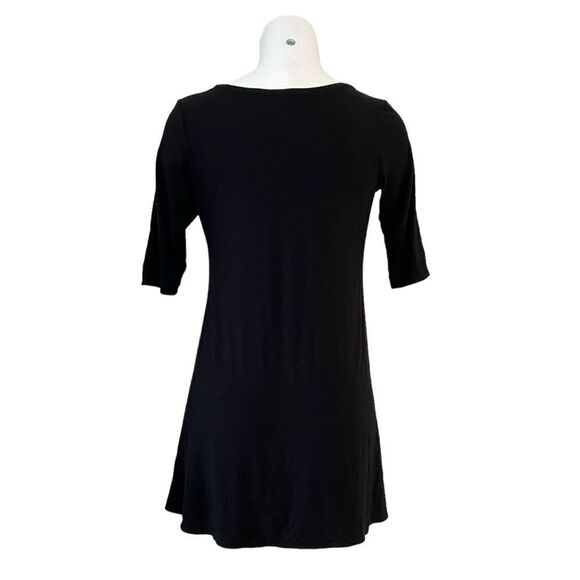 Eileen Fisher Black Jersey Scoop Neck Top size S/P - Picture 4 of 9